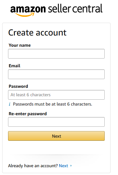 How To A Create Seller Account On Amazon Bitclu   Sign Up Page 1 